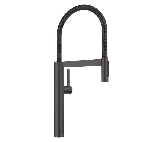 Blanco Culina II Semi-Pro Pull-Down Dual-Spray Kitchen Faucet, Matte Black, 1.5 GPM, Brass, 527474