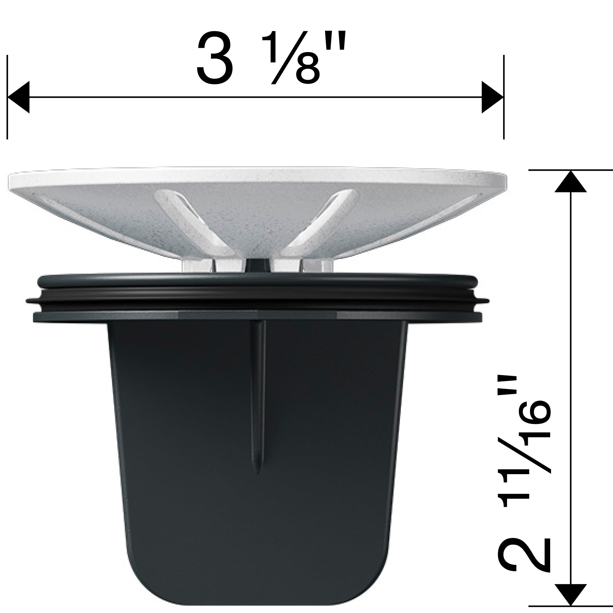 Blanco Essential Silgranit Color-Matched Disposal Flange Drain Insert with Waste Scraper Product Image