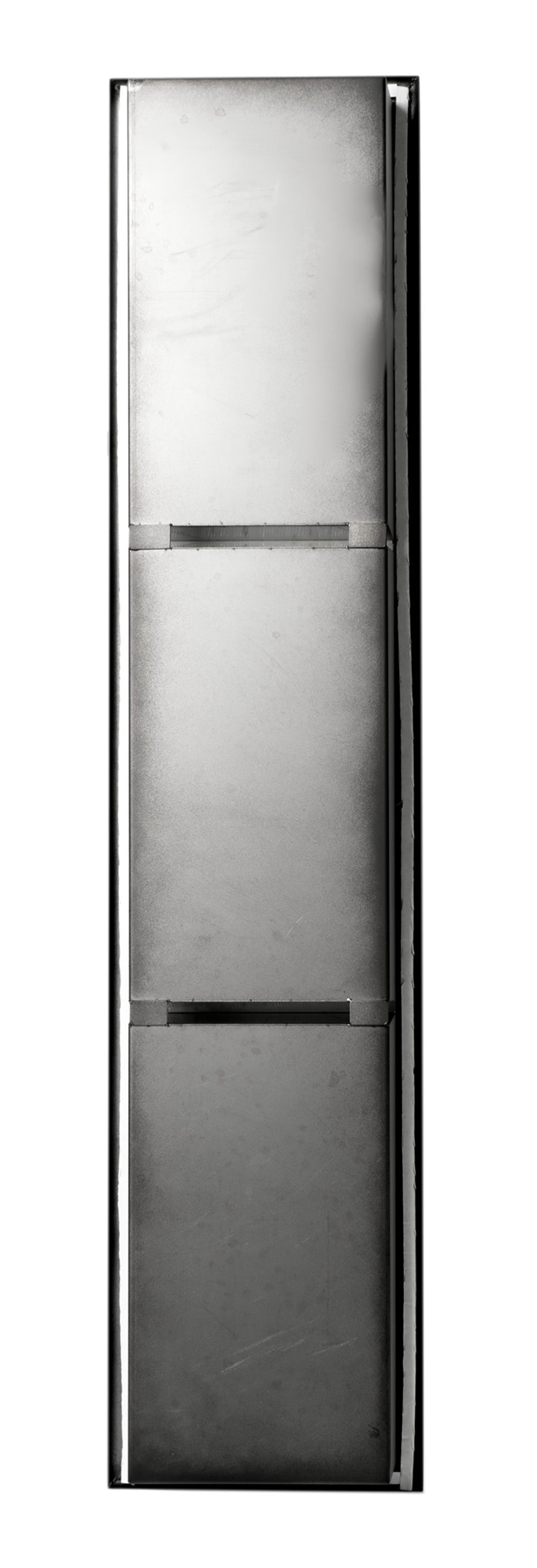 ALFI brand ABNC0836-BLA 8" x 36" Black Matte Stainless Steel Vertical Triple Shelf Bath Shower Niche, 20 Gauge
