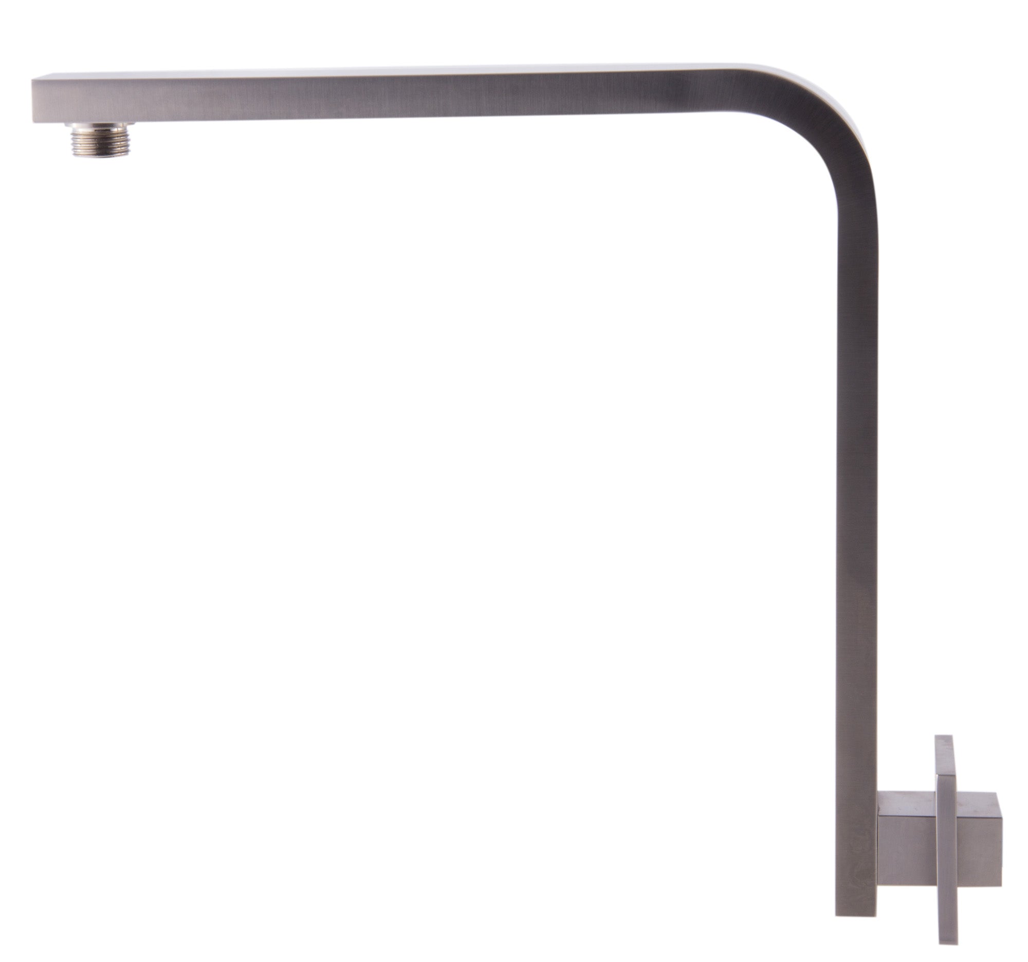 ALFI brand AB12GSW-BN Brushed Nickel 12" Square Raised Wall Mounted Shower Arm, Brass