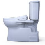 TOTO WASHLET+ Vespin II Two-Piece Elongated 1.28 GPF Toilet with Auto Flush WASHLET+ S7A Contemporary Bidet Seat, Cotton White, Vitreous China|Plastic, MW4744736CEFGA#01