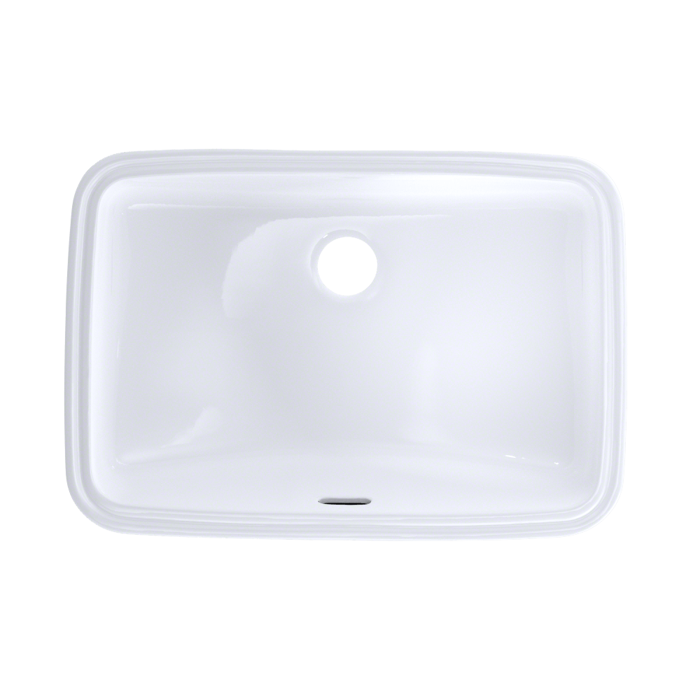 TOTO 19" x 12-3/8" Rectangular Undermount Bathroom Sink with CEFIONTECT, Cotton White, Vitreous China, LT542G#01