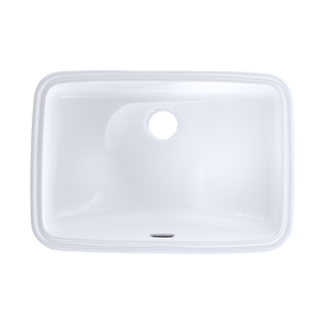 TOTO 19" x 12-3/8" Rectangular Undermount Bathroom Sink with CEFIONTECT, Cotton White, Vitreous China, LT542G#01
