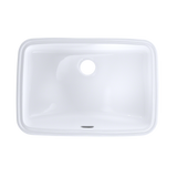 TOTO 19" x 12-3/8" Rectangular Undermount Bathroom Sink with CEFIONTECT, Cotton White, Vitreous China, LT542G#01