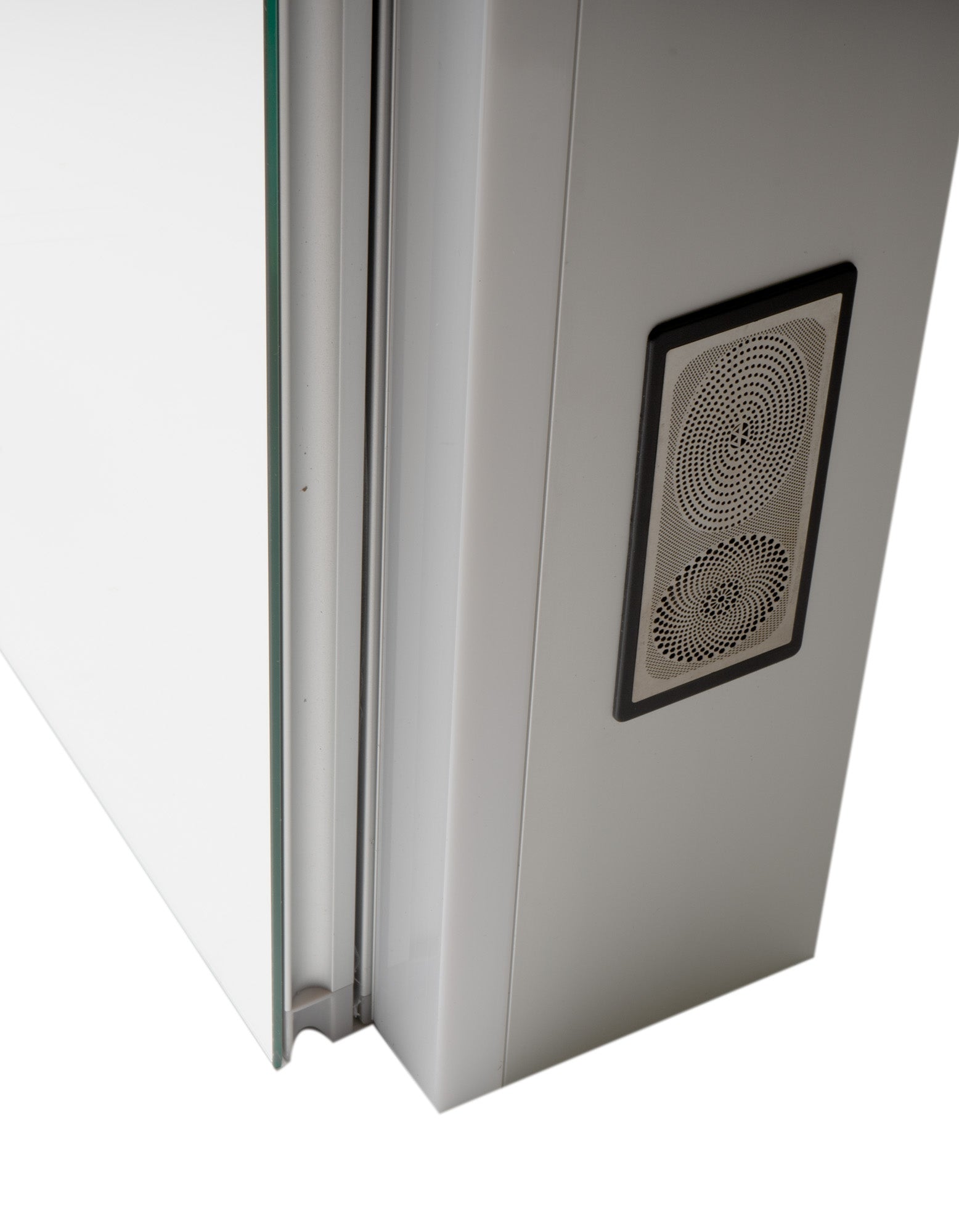 ALFI brand ABMC2432BT 24" x 32" Single Door LED Light Bluetooth Medicine Cabinet, Aluminum, Gray