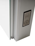 ALFI brand ABMC2432BT 24" x 32" Single Door LED Light Bluetooth Medicine Cabinet, Aluminum, Gray