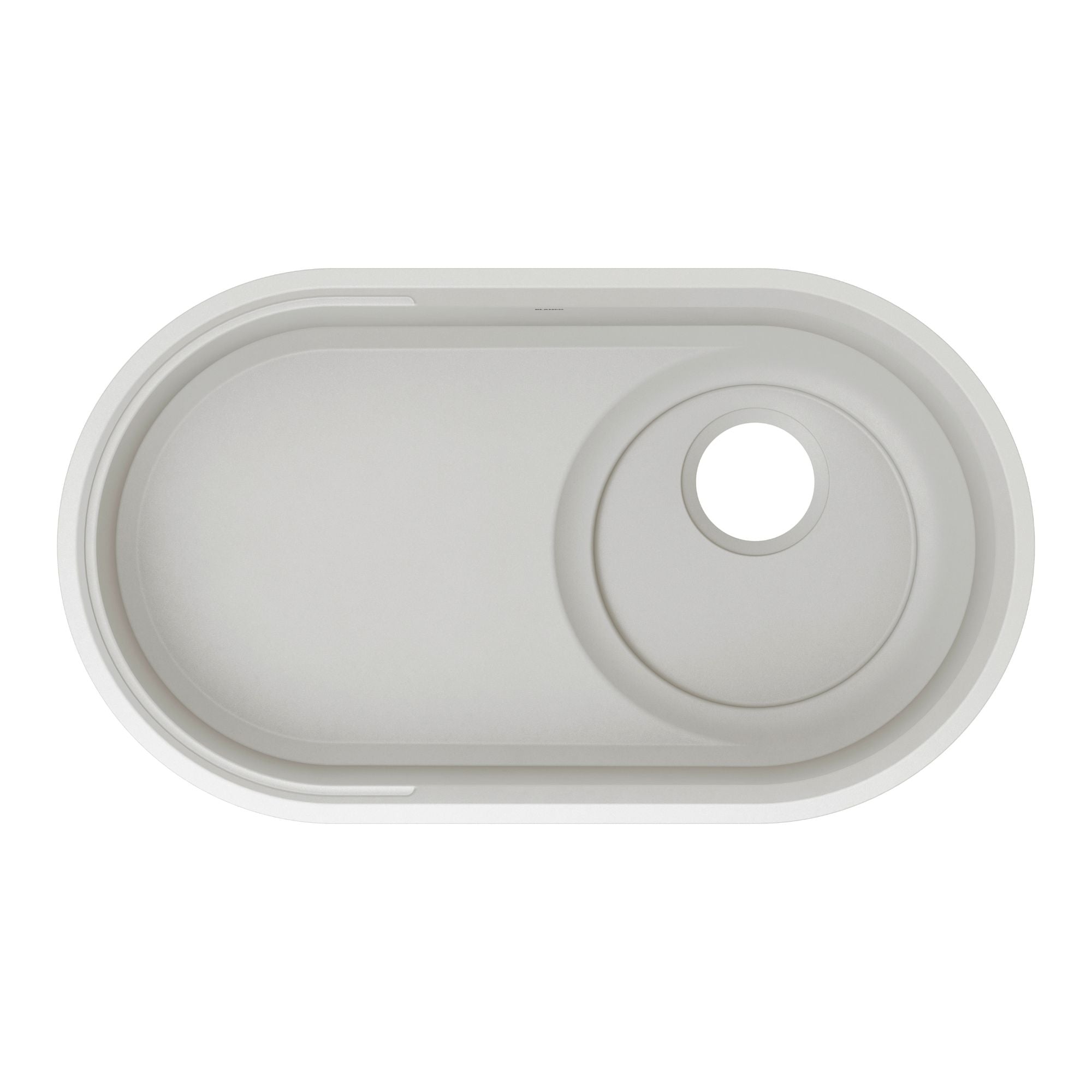Blanco Oovalon 30" Single Bowl Undermount/Flush-Mount Velgranit Kitchen Sink with CapFlow Product Image