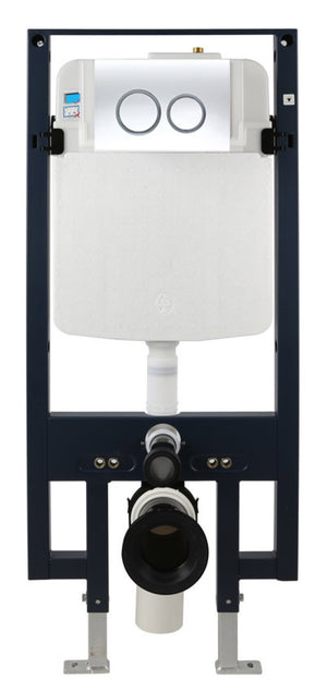 Alternate Image for EAGO PWG380-PC Polished Chrome Dual Flush Wall Mounted Toilet Tank Carrier for WD101, WD332, WD333, Metal