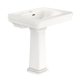 TOTO Promenade 27-1/2" x 22-1/4" Rectangular Pedestal Bathroom Sink for Single Hole Faucets, Colonial White, LPT530.8N#11, Vitreous China, LPT530N#11