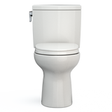 TOTO Drake II 1G Two-Piece Elongated 1.0 GPF Universal Height Toilet with CEFIONTECT and SS124 SoftClose Seat, WASHLET+ Ready, Colonia White, Vitreous China|Plastic, Colonial White, MS454124CUFG#11