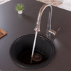 ALFI brand 1.8 GPM Lever Gooseneck Spout Touch Kitchen Faucet, Modern, Gray, Pull Down, Brushed Nickel, ABKF3480-BN