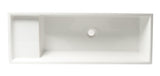 ALFI brand 39.4" x 14.6" Rectangle Above Mount or Semi Recessed Fireclay Bathroom Sink, White, No Faucet Hole, AB39TR