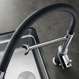 Blanco Catris Flexo Semi-Pro Pull-Down Dual-Spray Kitchen Faucet, Chrome, 1.5 GPM, Brass, 402447