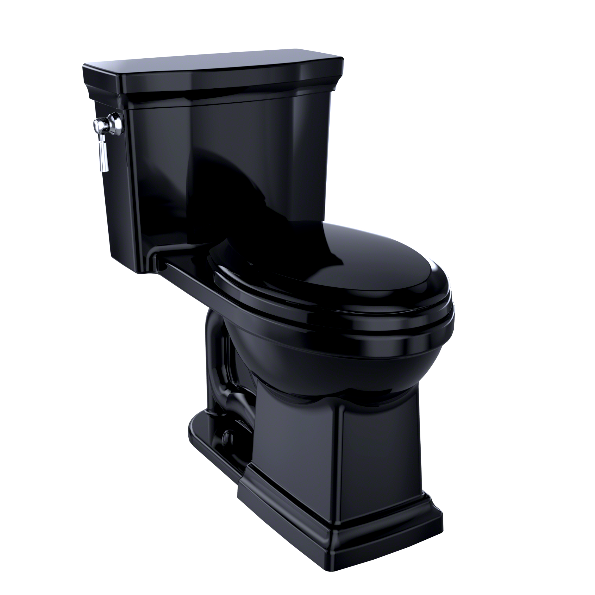 TOTO Promenade II One-Piece Elongated 1.28 GPF Universal Height Toilet, Ebony, Vitreous China, MS814224CEF#51