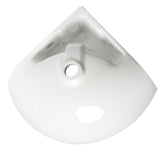 ALFI brand 22" x 18.63" Oval Wall Mount Porcelain Bathroom Sink, White, 1 Faucet Hole, ABC120