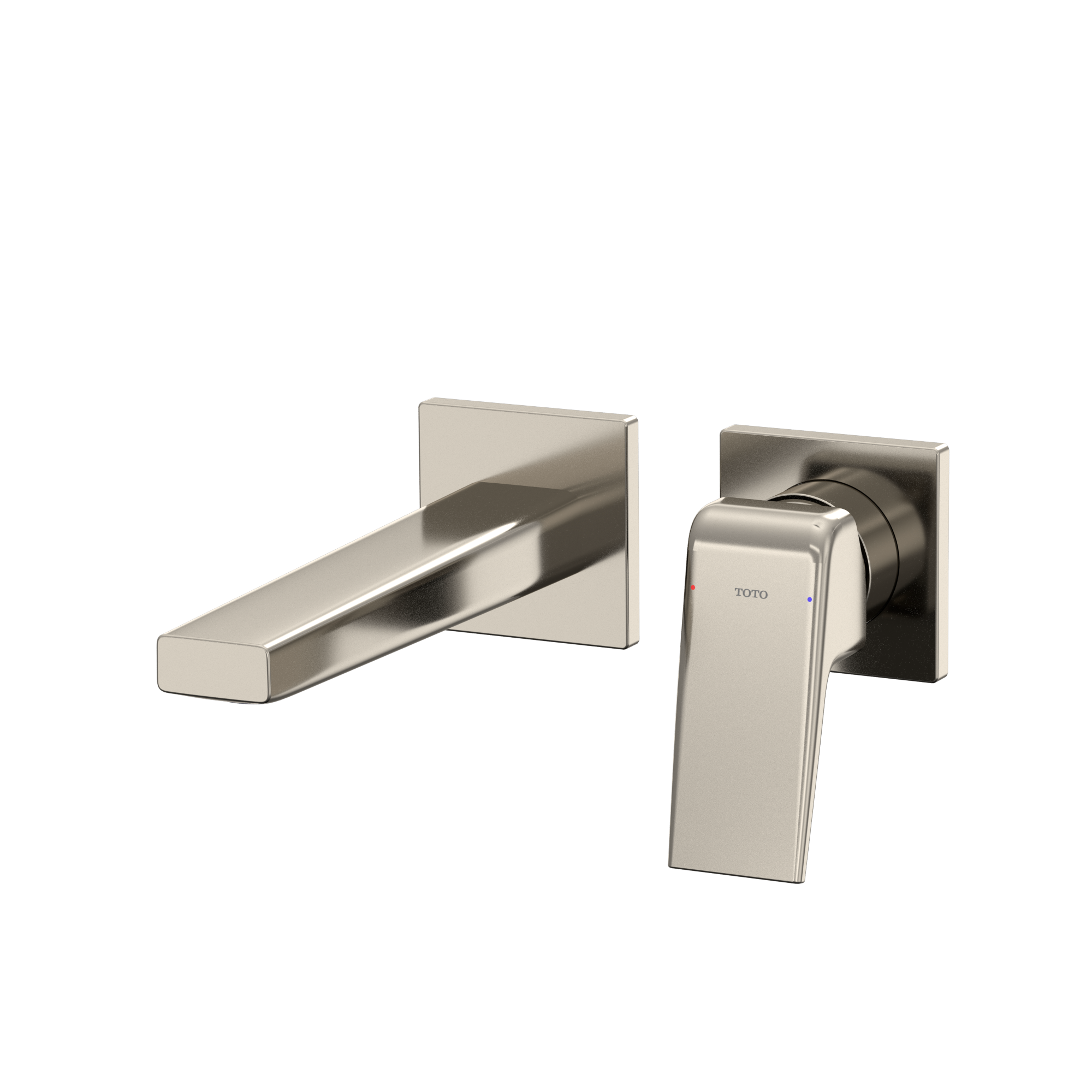 TOTO GB 1.2 GPM Wall-Mount Single-Handle Bathroom Faucet with COMFORT GLIDE Technology, Polished Nickel, Brass, TLG10307U#PN
