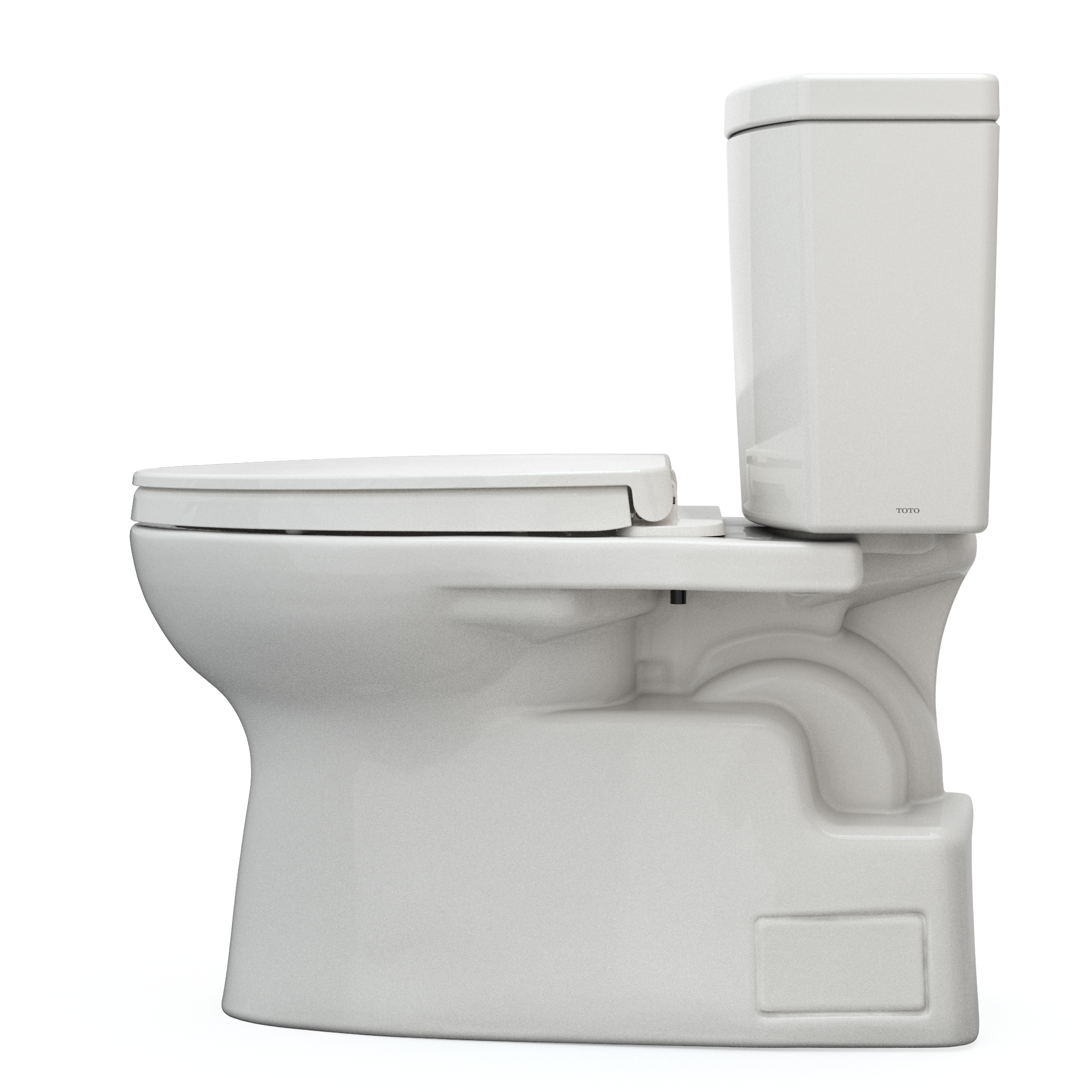 TOTO Vespin II 1G Two-Piece Elongated 1.0 GPF Universal Height Toilet with CEFIONTECT and SS124 SoftClose Seat, WASHLET+ Ready, Colonia White, Vitreous China|Plastic, Colonial White, MS474124CUFG#11