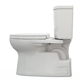 TOTO Vespin II 1G Two-Piece Elongated 1.0 GPF Universal Height Toilet with CEFIONTECT and SS124 SoftClose Seat, WASHLET+ Ready, Colonia White, Vitreous China|Plastic, Colonial White, MS474124CUFG#11