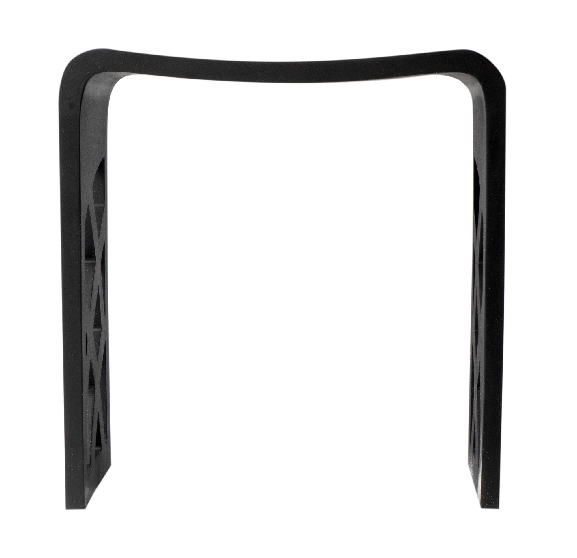 ALFI brand ABST88BM Black Matte Solid Surface Resin Bathroom / Shower Stool