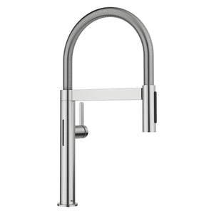 Alternate Image for Blanco Culina II Mini Sensor Pull-Down Dual-Spray Kitchen Faucet, PVD Steel, 1.5 GPM, Brass, 527477