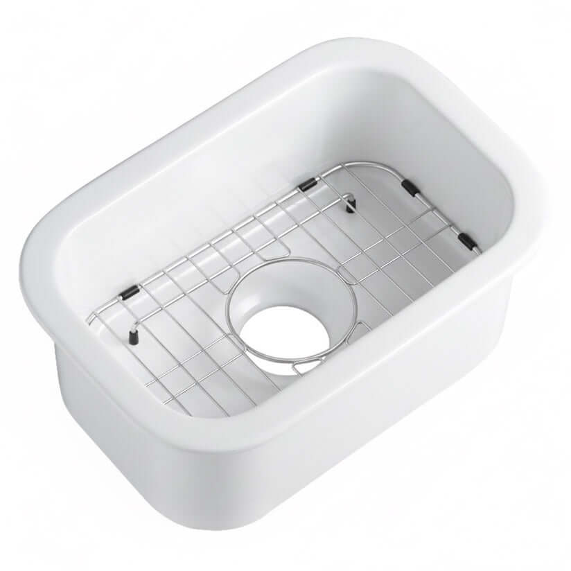 ALFI brand 19 rectangle fireclay bar/prep sink white product image