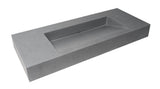 Alternative View of ALFI brand 48" x 18.9" Rectangle Above Mount Concrete Bathroom Sink, Gray Matte, 1 Faucet Hole, ABCO48R