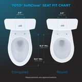 TOTO SoftClose Non Slamming, Slow Close Round Toilet Seat and Lid, Colonial White, Plastic, SS113#11