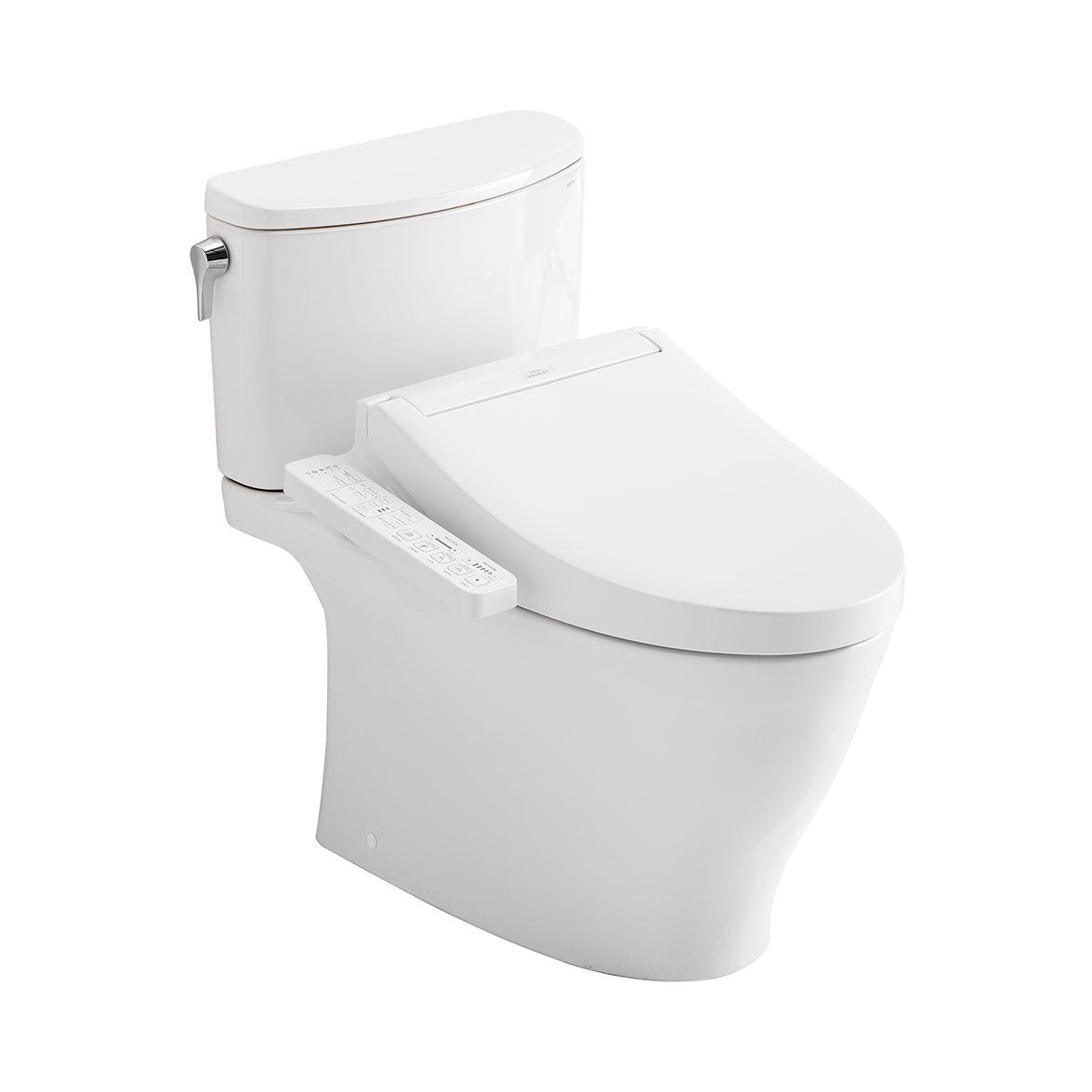 TOTO WASHLET+ Nexus Two-Piece Elongated 1.28 GPF Toilet with C2 Bidet Seat, Cotton White, Vitreous China|Plastic, MW4423074CEFG#01