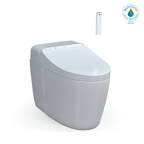 TOTO WASHLET G450 1.0 or 0.8 GPF Smart Toilet with Integrated Bidet Seat and CEFIONTECT, Cotton White, Vitreous China|Plastic, MS922CUMFG#01