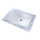 TOTO 19" x 12-3/8" Rectangular Undermount Bathroom Sink with CEFIONTECT, Cotton White, Vitreous China, LT542G#01