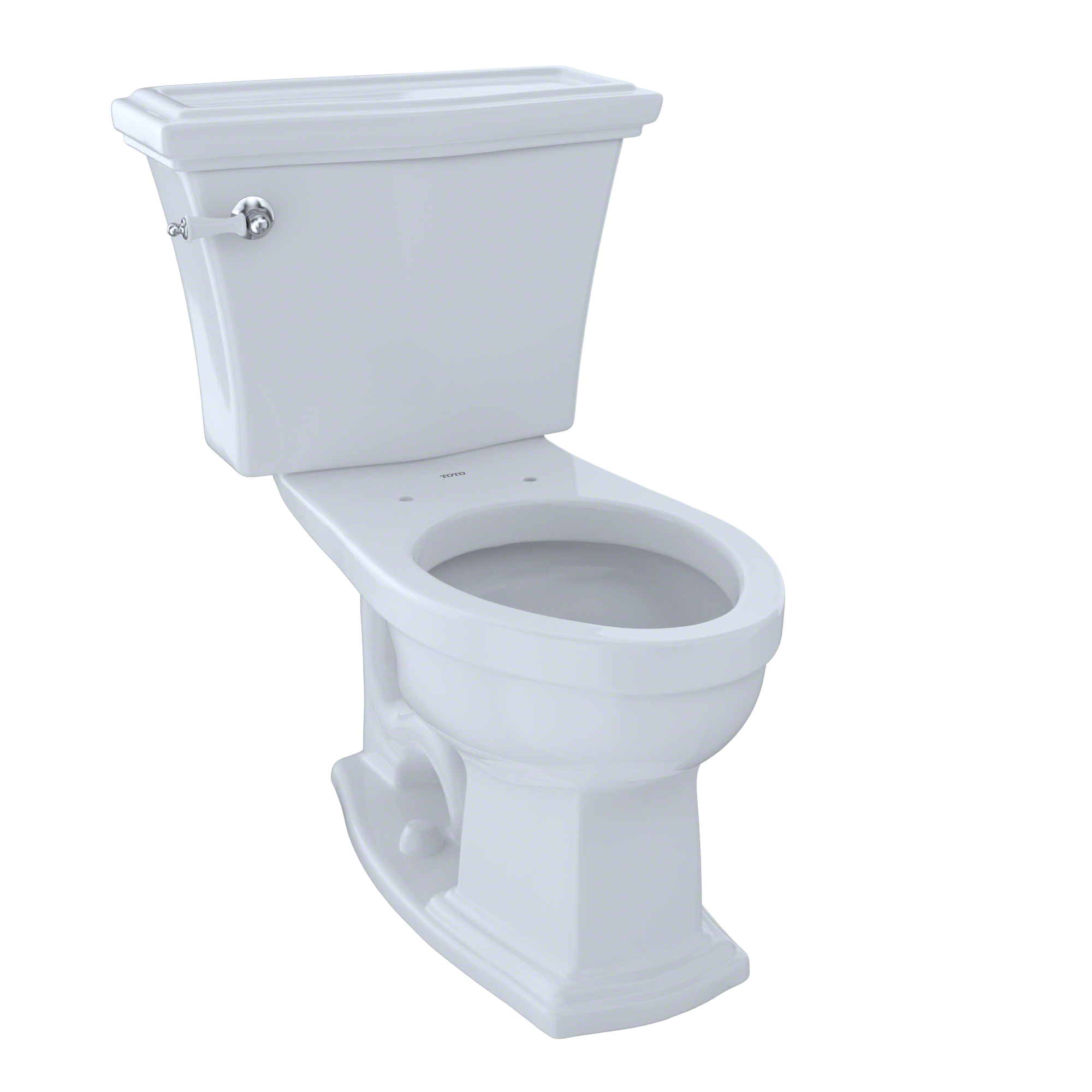 TOTO Eco Clayton Two-Piece Elongated 1.28 GPF Universal Height Toilet, Cotton White, Vitreous China, CST784EF#01