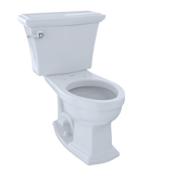 TOTO Eco Clayton Two-Piece Elongated 1.28 GPF Universal Height Toilet, Cotton White, Vitreous China, CST784EF#01