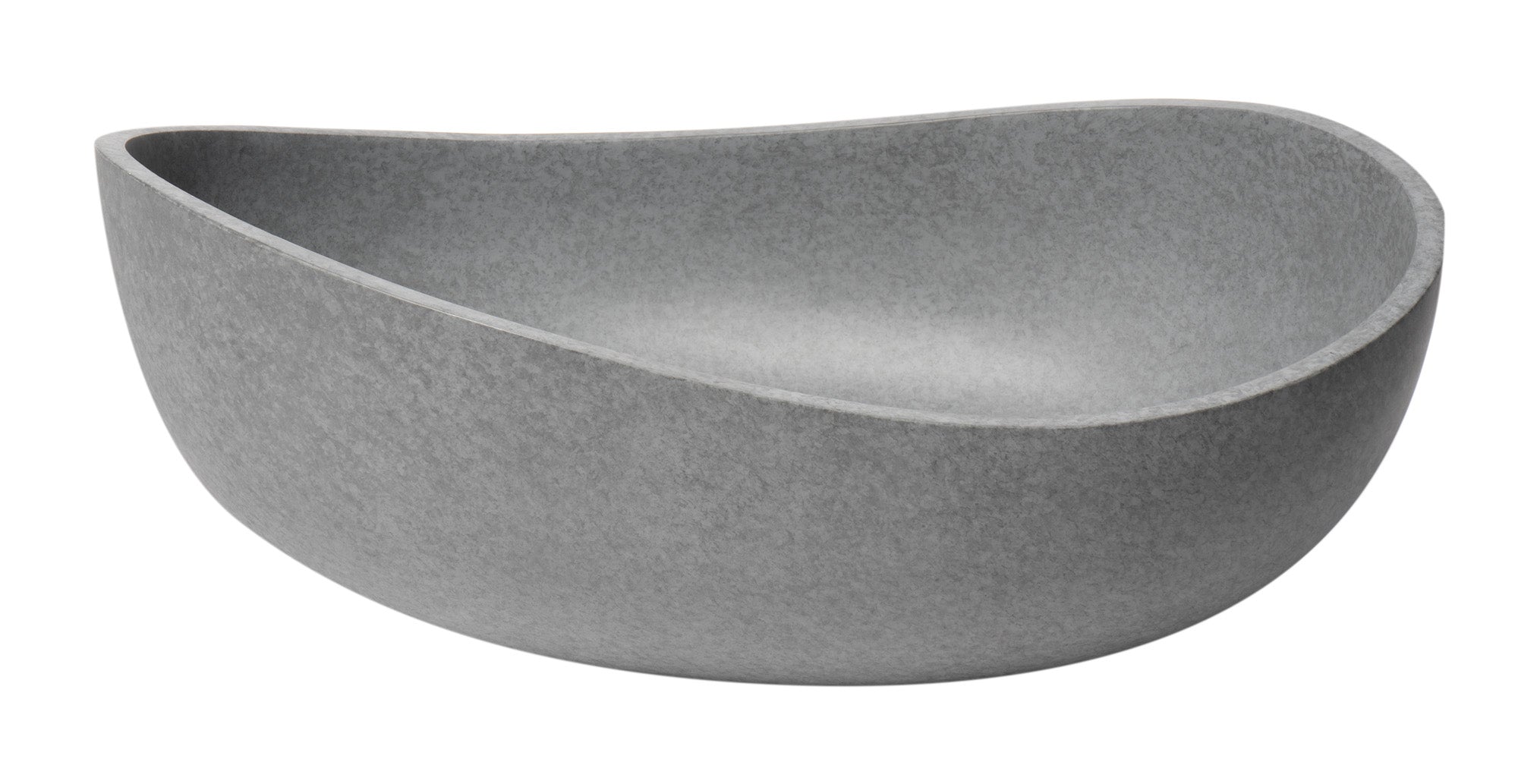 ALFI brand 22.5" x 14.6" Oval Above Mount Concrete Bathroom Sink, Gray Matte, No Faucet Hole, ABCO23O