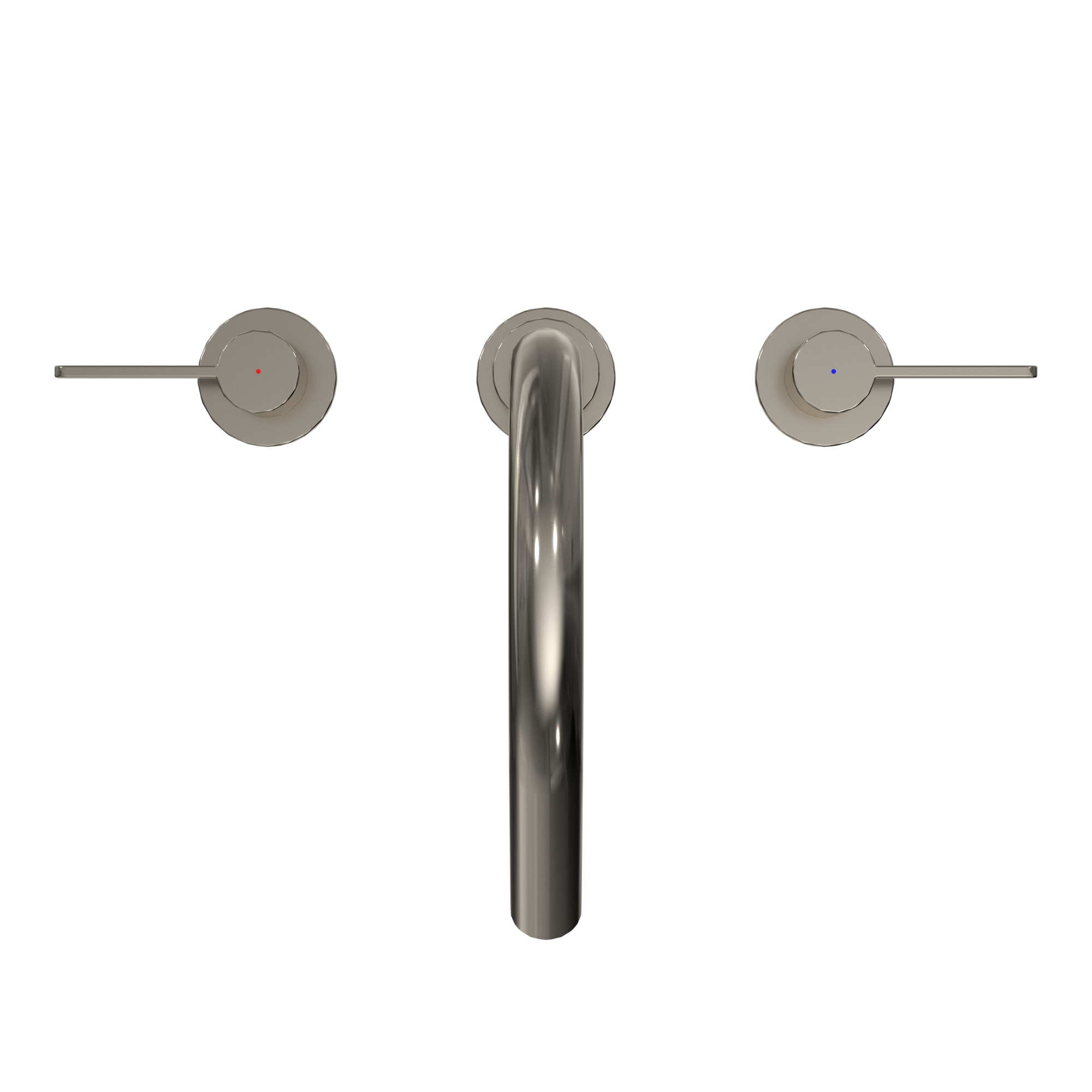 TOTO GF Two Lever Handle Deck-Mount Roman Tub Filler Trim, Polished Nickel, Brass, TBG11201UA#PN