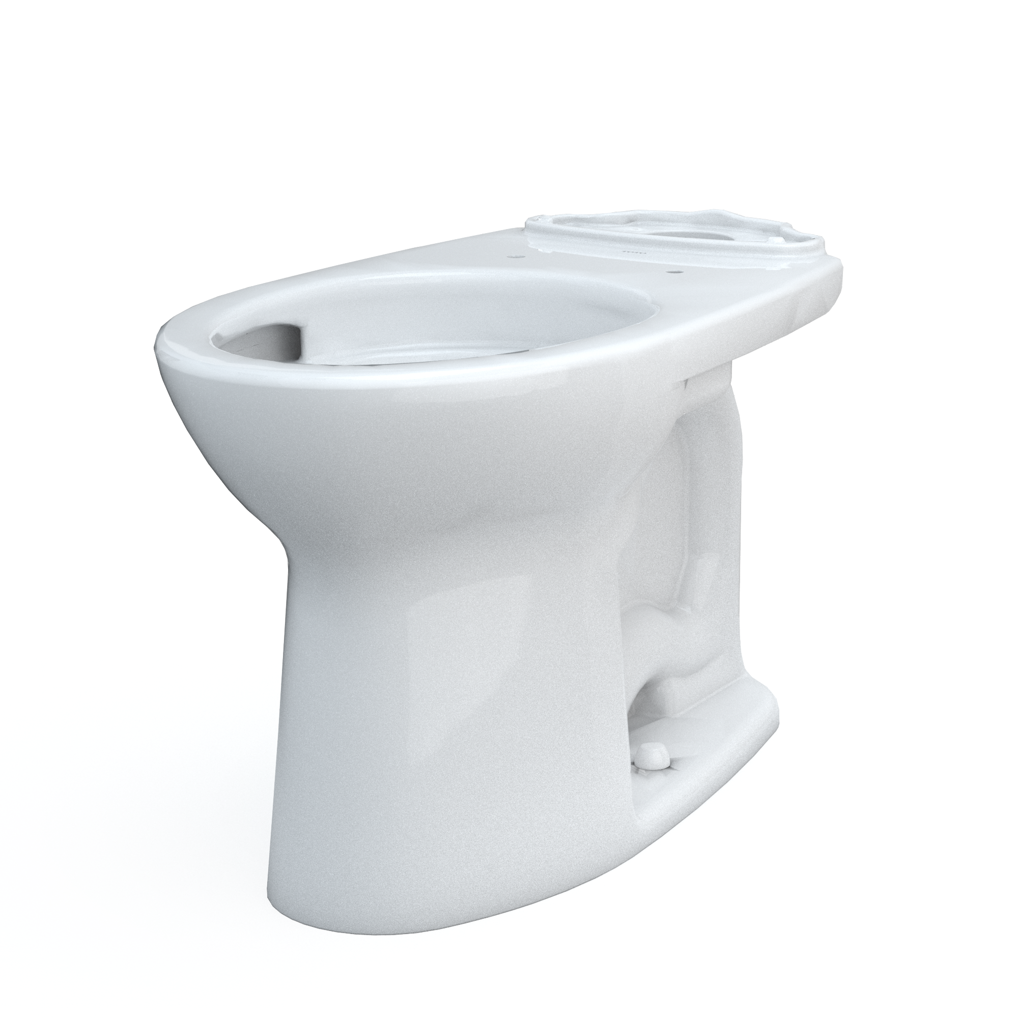TOTO Drake Elongated TORNADO FLUSH Toilet Bowl with CEFIONTECT, Cotton White, Vitreous China, C776CEG#01