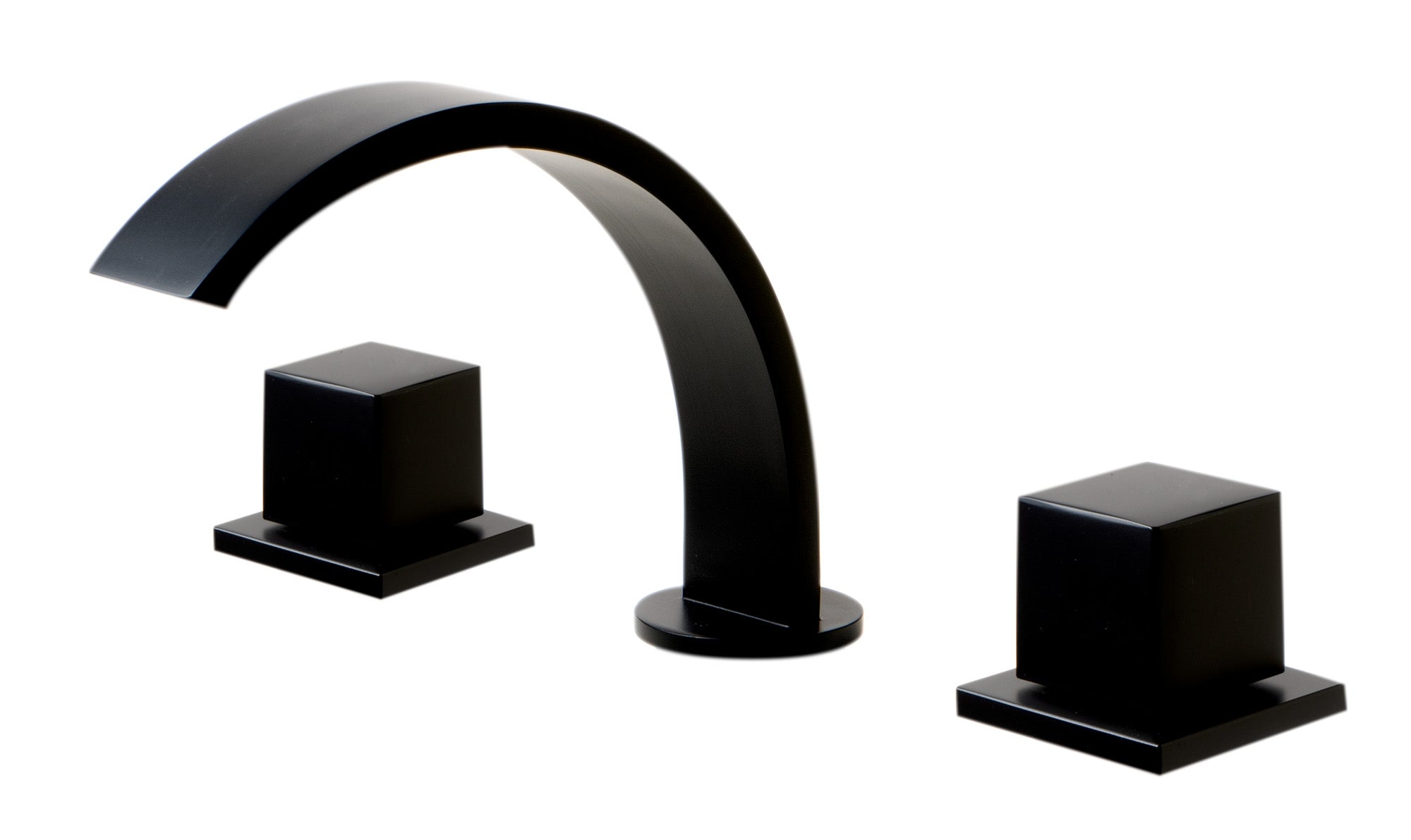Alternative View of ALFI brand 1.2 GPM Cube Curved Spout Bathroom Faucet, Modern, Black Matte, AB1326-BM