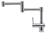 ALFI Solid Polished Stainless Steel Retractable Single Hole Kitchen Faucet, AB2038-PSS