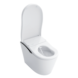 TOTO NEOREST LS Dual Flush 1.0 or 0.8 GF Integrated Bidet Toilet, Cotton White with Black Trim, Vitreous China and Plastic, MS8732CUMFG#01B