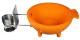 ALFI brand 63" Acrylic Free Standing Circle Bathtub, Orange, FireHotTub-OR