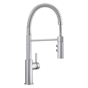 Alternate Image for Blanco Catris Semi-Pro Pull-Down Dual-Spray Kitchen Faucet, PVD Steel, 1.5 GPM, Brass, 401918