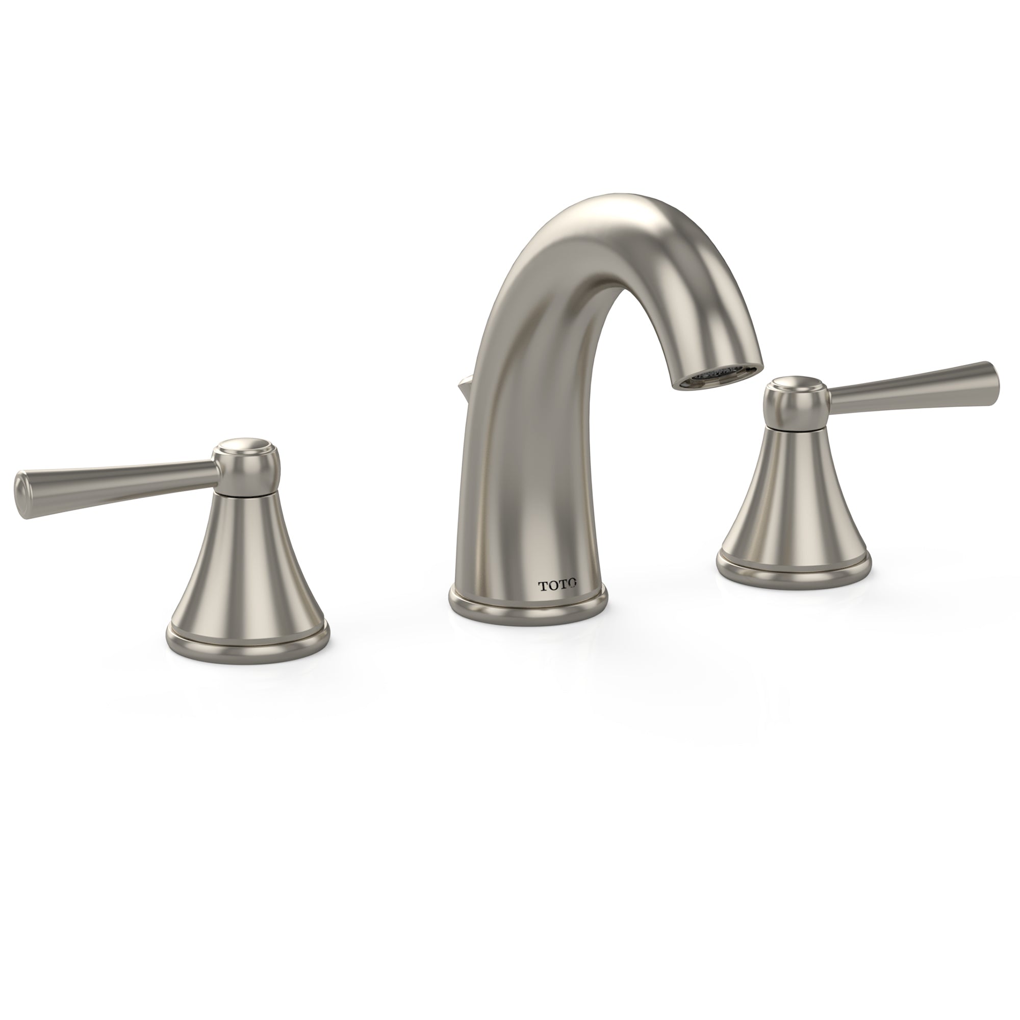 TOTO Silas Two Handle Widespread 1.5 GPM Bathroom Sink Faucet, Brushed Nickel, Brass, TL210DD#BN