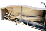 Alternative View of Eago 71" Acrylic Corner Rectangle Bathtub with Fixtures, White, AM189ETL-L
