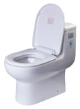 EAGO Porcelain, White, TB351 Dual Flush One Piece Eco-Friendly High-Efficiency Low Flush Ceramic Toilet