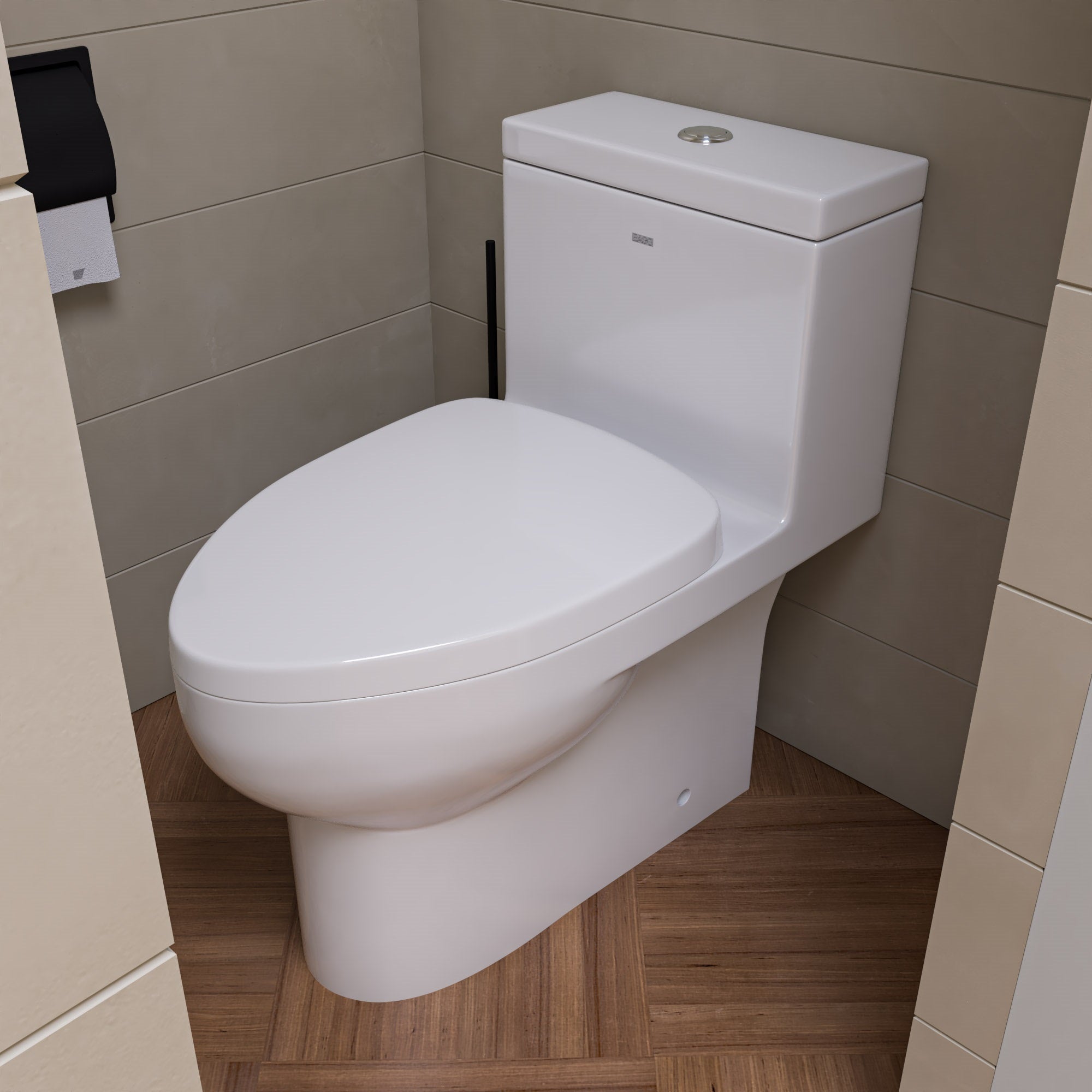 EAGO Porcelain, White, TB359 DUAL FLUSH ONE PIECE HIGH EFFICIENCY LOW FLUSH CERAMIC TOILET