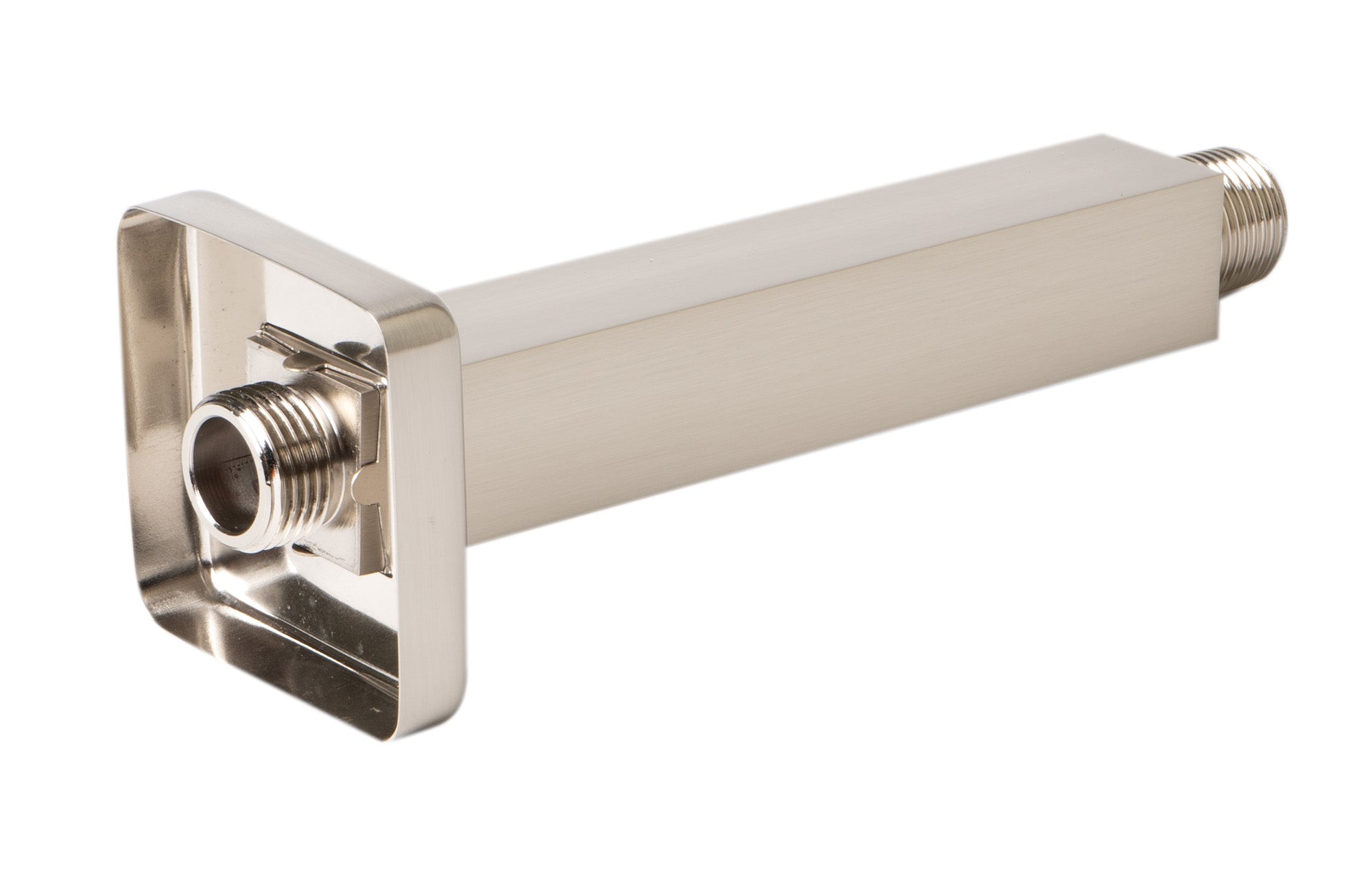 ALFI brand ABSA6S-BN Brushed Nickel 6" Square Ceiling Shower Arm, Brass, Black