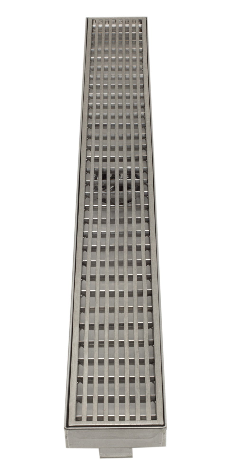 ALFI brand ABLD32D 32" Modern Stainless Steel Linear Shower Drain with Groove Lines, Grey