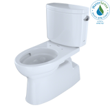 TOTO Vespin II Two-Piece Elongated 1.28 GPF Universal Height Skirted Toilet with CEFIONTECT and Right-Hand Trip Lever, Cotton White, Vitreous China, CST474CEFRG#01