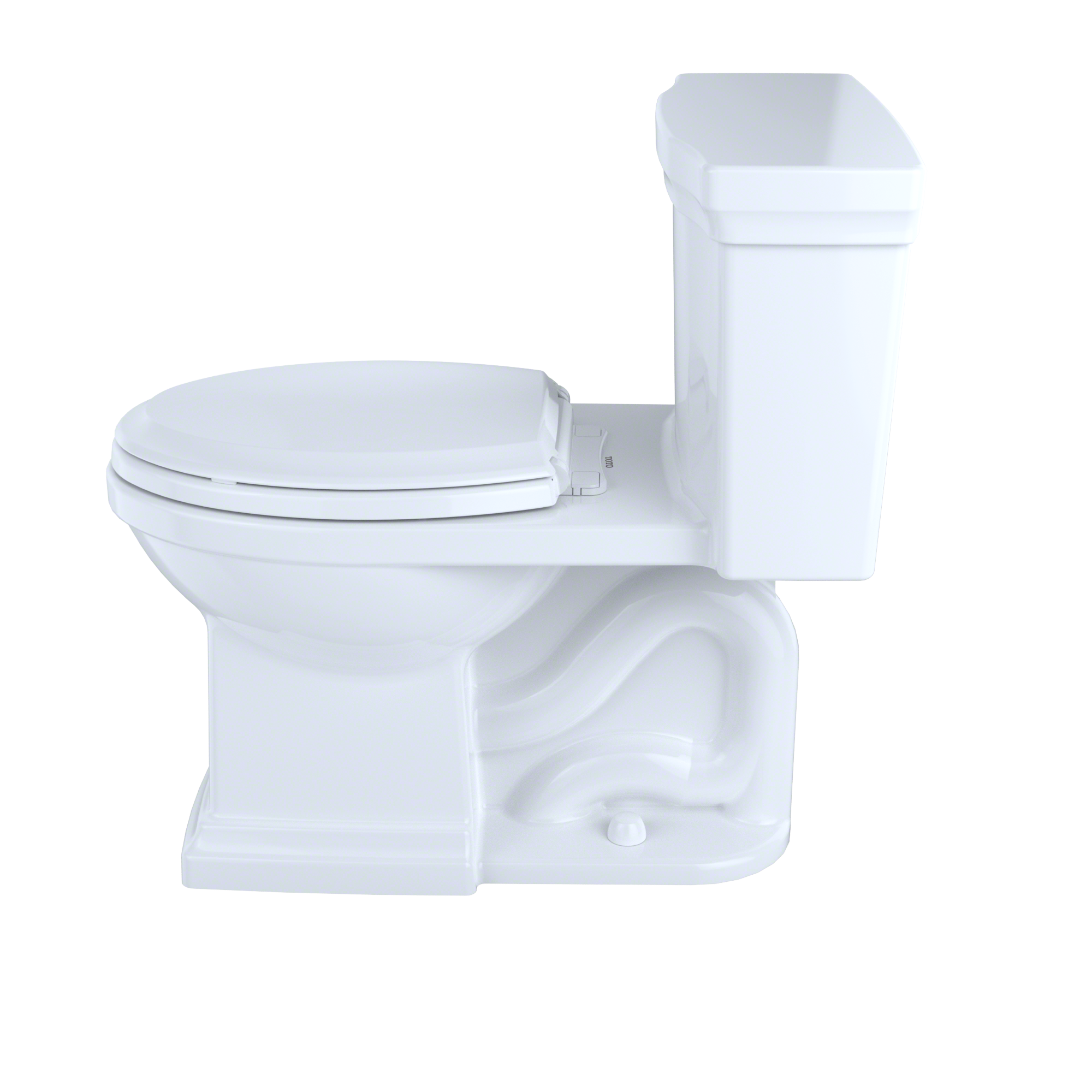 TOTO Promenade II 1G One-Piece Elongated 1.0 GPF Universal Height Toilet with CEFIONTECT, Cotton White, Vitreous China, MS814224CUFG#01