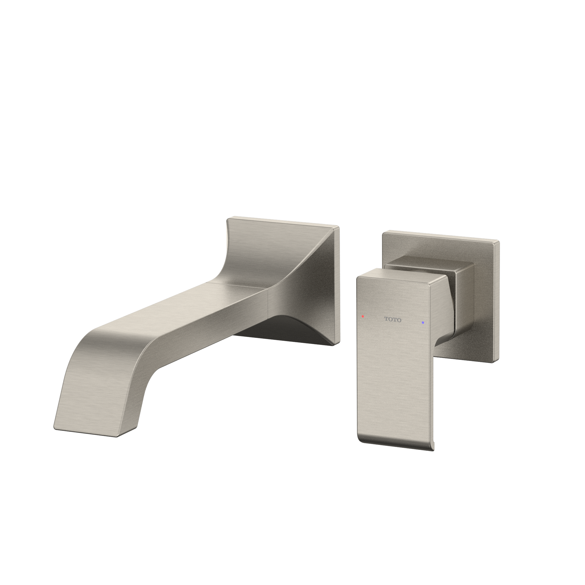 TOTO GC 1.2 GPM Wall-Mount Single-Handle Long Bathroom Faucet with COMFORT GLIDE Technology, Brushed Nickel, Brass, TLG08308U#BN