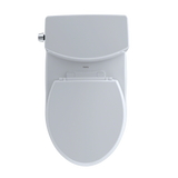 TOTO Drake II 1G Two-Piece Round 1.0 GPF Universal Height Toilet with CEFIONTECT, Cotton White, Vitreous China, CST453CUFG#01